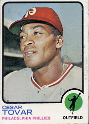 1973 Topps Baseball Cards      405     Cesar Tovar